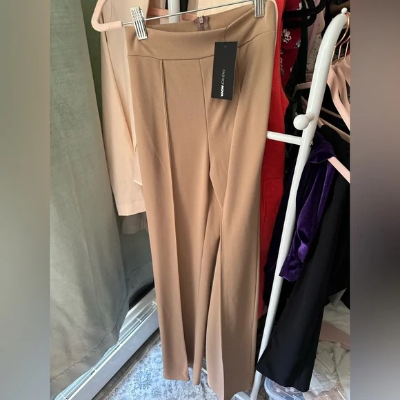 Fashion Nova | Pants & Jumpsuits | Fashion Nova Taupe Highwaisted Dress  Pants | Poshmark